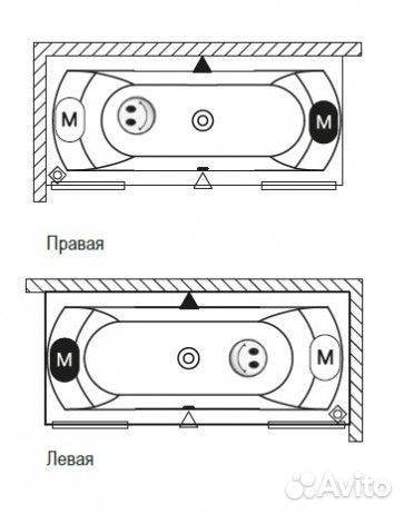 Ванна акриловая Riho Linares 180x80