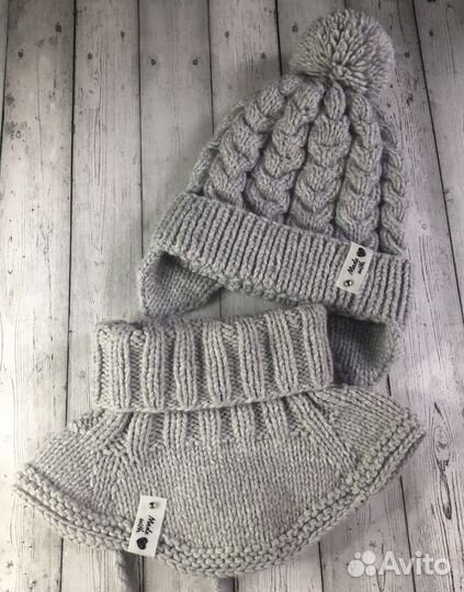 Детская шапка с помпоном, зимняя шапка