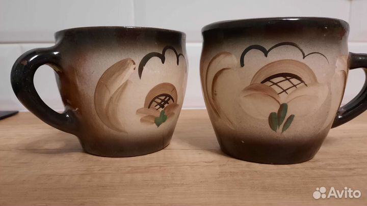 Кружка глина глазурь 4 штуки