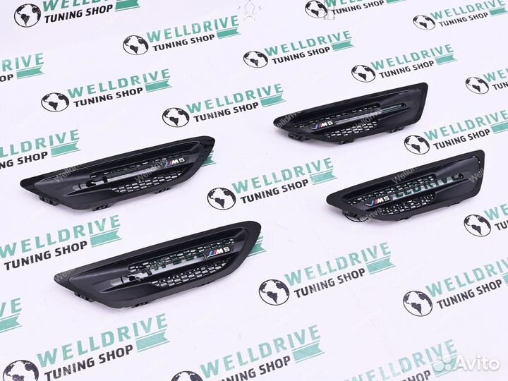 Жабры на крылья BMW M5 F10 pre lci черные