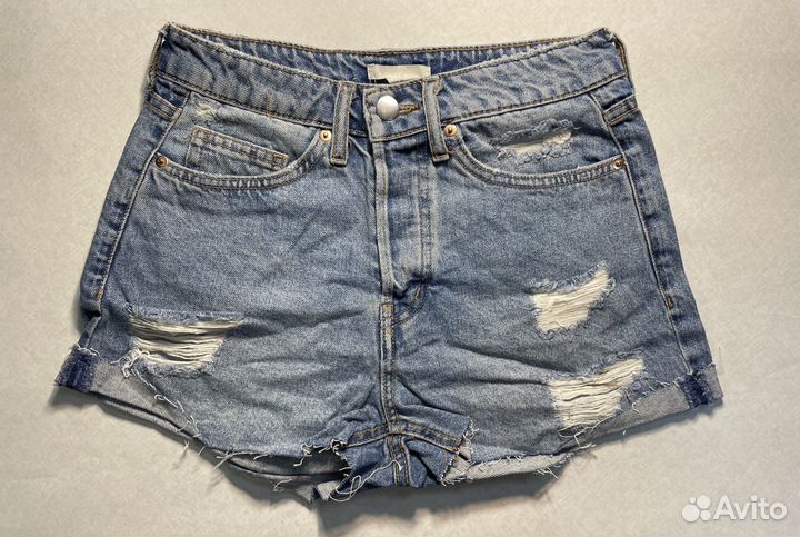 H&M Шорты джинс на болтах голубые EUR 34 XS