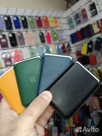 Кардхолдер Apple Leather Wallet Magsafe