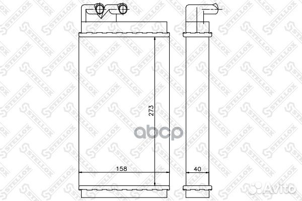 Радиатор печки Audi 100/A6 76 1035001SX Stellox