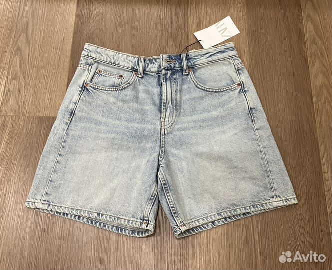 Джинсовые шорты бермуды Zara, 44рр