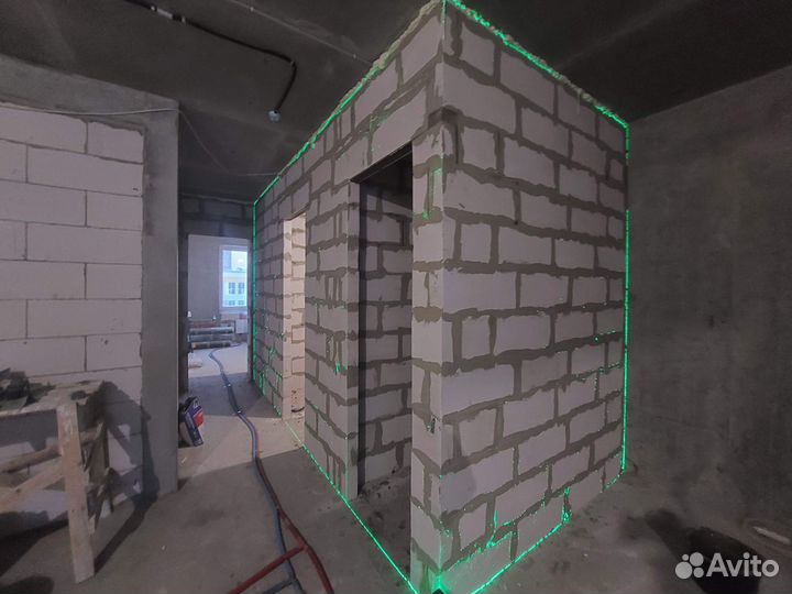 Возведение перегородок из Пгп и Газоблоков