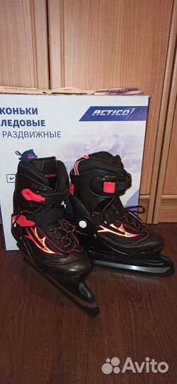 Коньки детские раздвижные р. 34-37