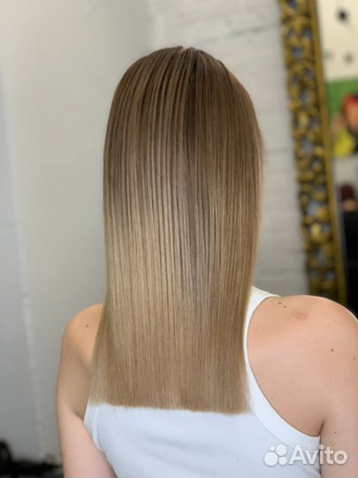 Окрашивание airtouch, total blonde