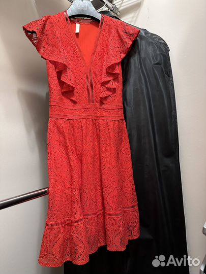 Красное платье XS