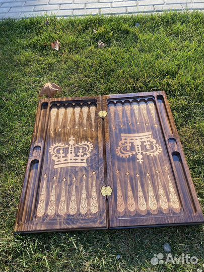 Шахматы нарды шашки 3 в 1 ручная работа дерево