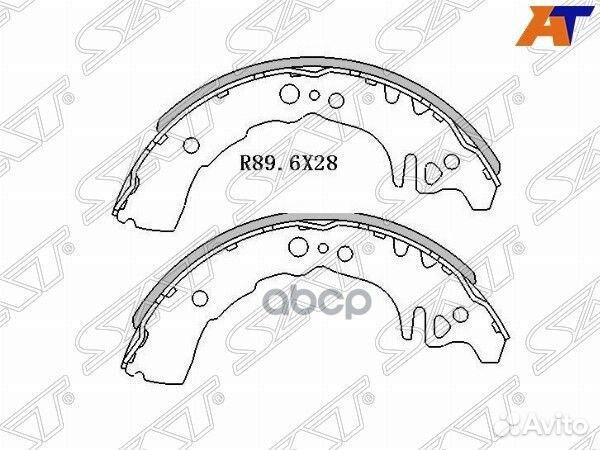 Колодки тормозные барабанные зад toyota vitz/PL