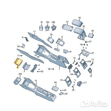 Бардачок Skoda Octavia cwva 2017