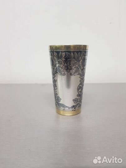 Стопка серебро СССР 875 проба со звездой