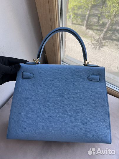 Сумка Hermes Kelly 28 epsom blue paradise