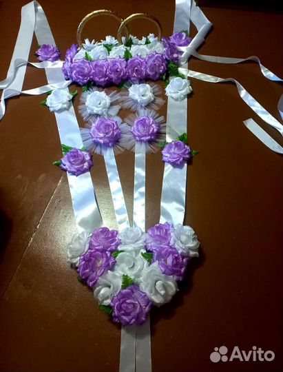 Свадебные украшения на машину