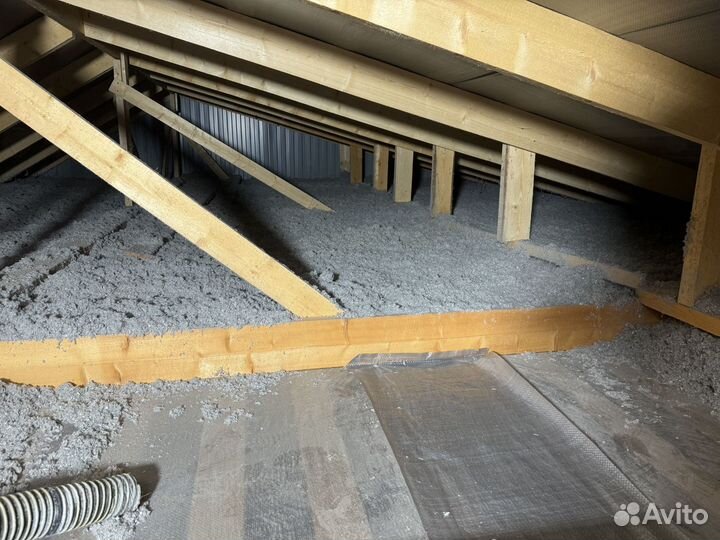 Утепление эковатой помещений