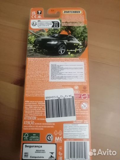 Модель АВТОМОБИЛЯ matchbox