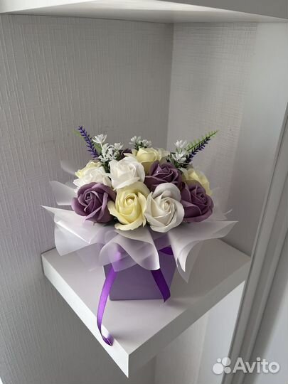 Букет из мыльных роз