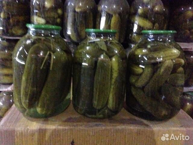 Огурцы консервированные 3л