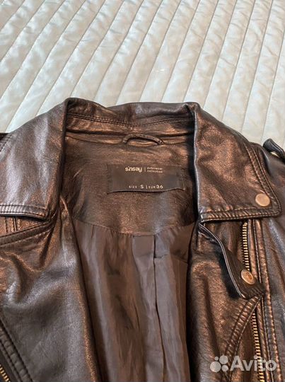 Кожаная куртка Sinsay и жилетка