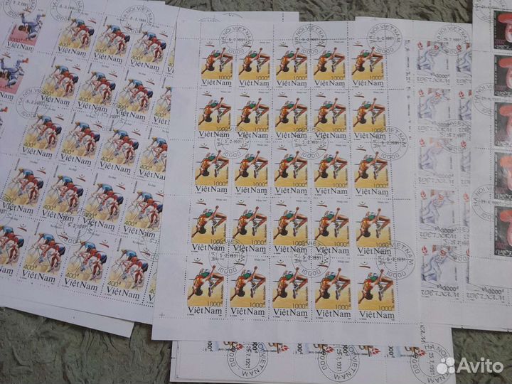 Листы марок почтовых