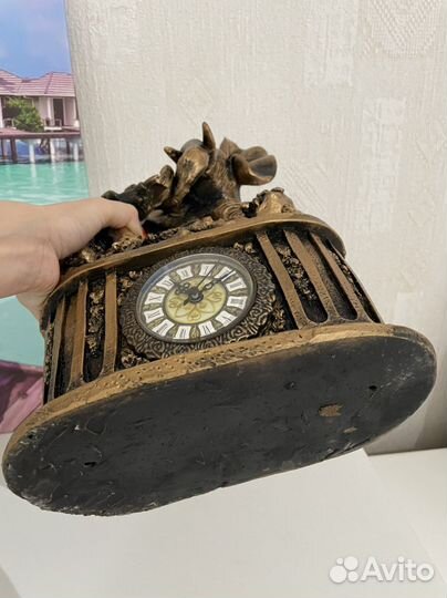 Статуэтка часы слон пластик