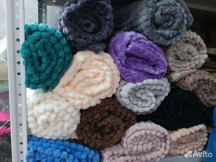 Плед плюшевый квадратик евро