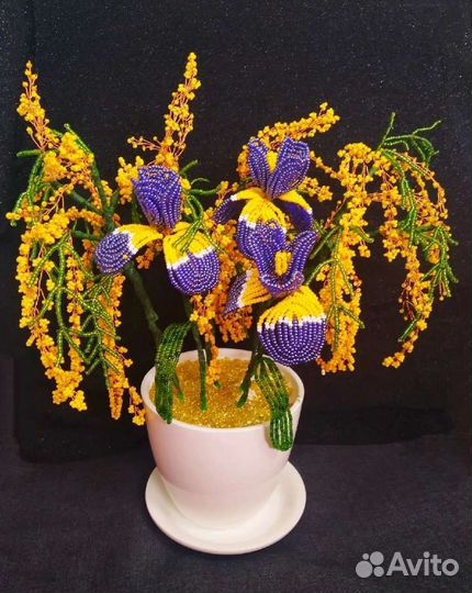 Цветы из бисера