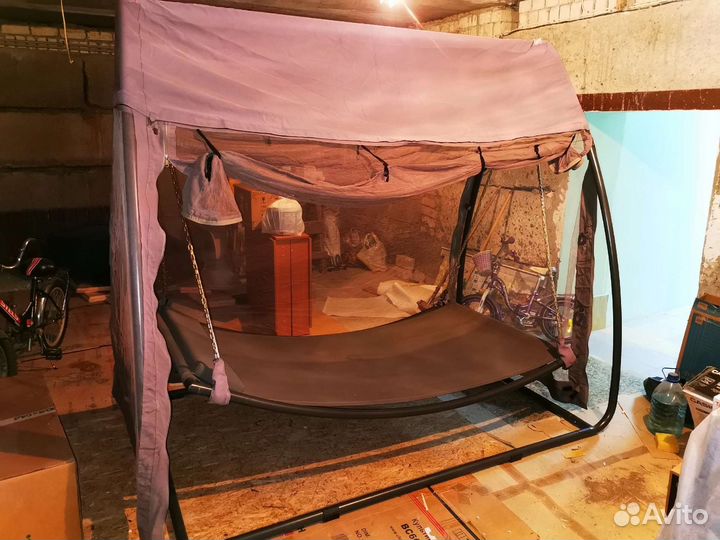 Садовые качели гамак 