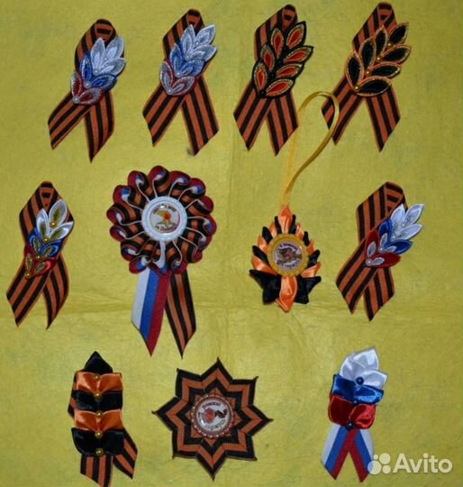 Лента Георгиевская брошь