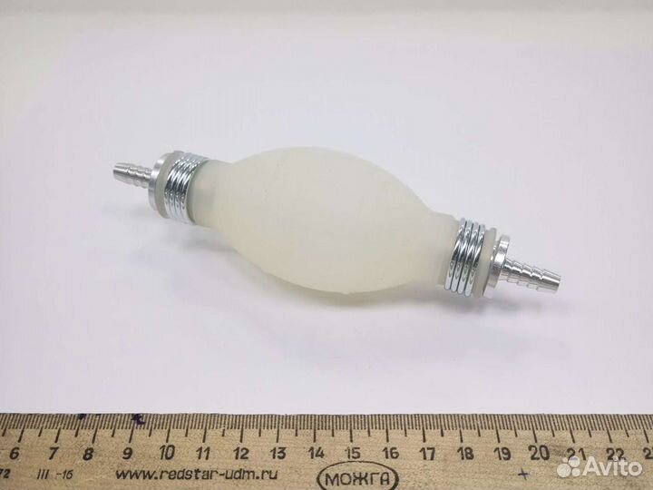 Груша силиконовая в сборе с 2 клапанами металл 6мм