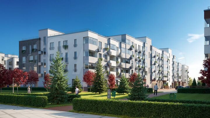 2-к. апартаменты, 40,1 м², 1/6 эт.