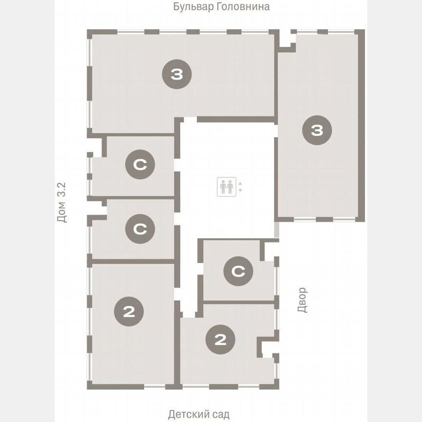 3-к. квартира, 104,2 м², 4/16 эт.