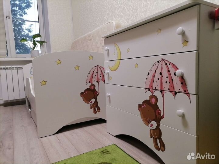 Детская кровать от 3 лет и комод (hoff)