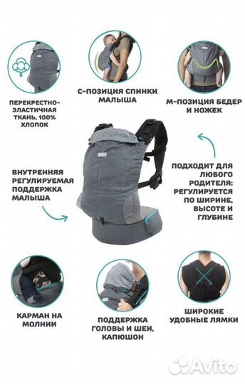 Рюкзак переноска детская 0+ Chicco