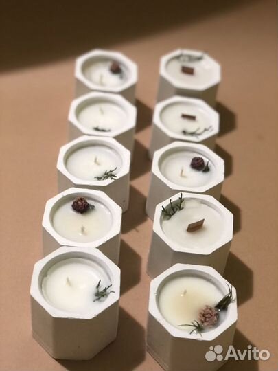 Свечи в гипсе