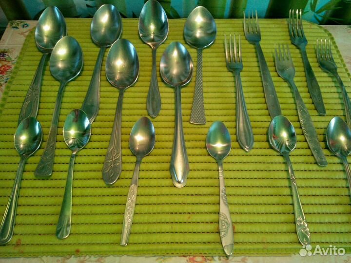 Столовые приборы с нержавейки, тарелка д/микровол