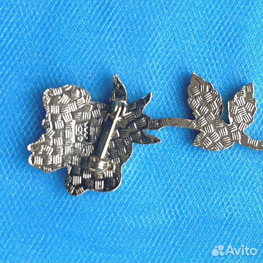 Винтажная брошь роза Fish эмаль. Англия 1980-е г