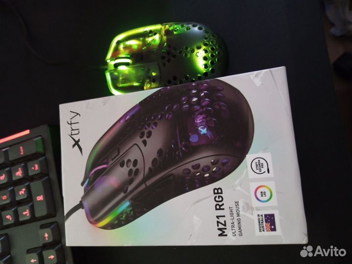 Мышь проводная Xtrfy MZ1 MZ1-RGB-black-TP черный