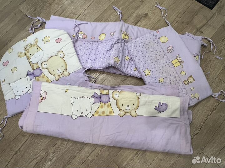 Кровать детская, матрас, бортики