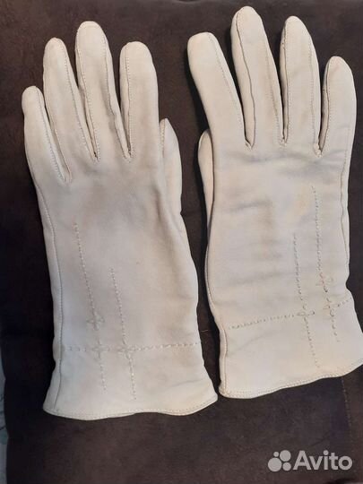 Перчатки женские кожаные