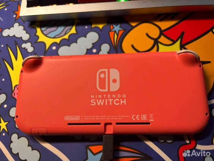 Nintendo switch lite Coral прошитая 128 + 32gb