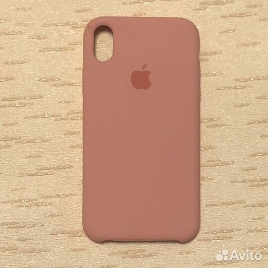 Чехол silicone case на iPhone XR персиковый