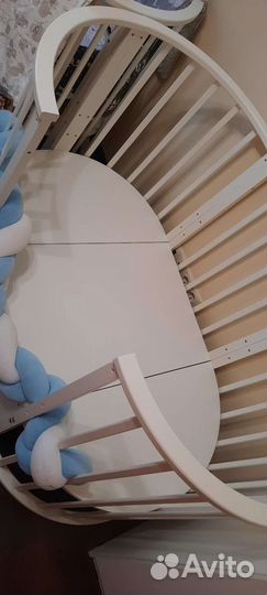 Детская кроватка трансформер круглая