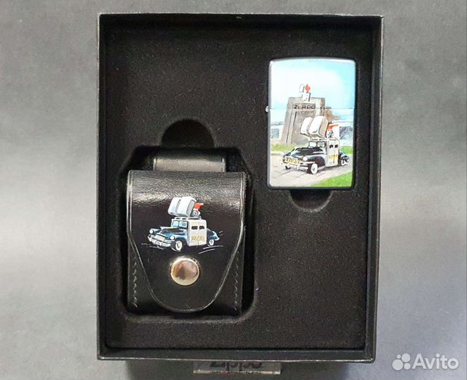 Набор Zippo - Zippo Car (чехол + зажигалка)