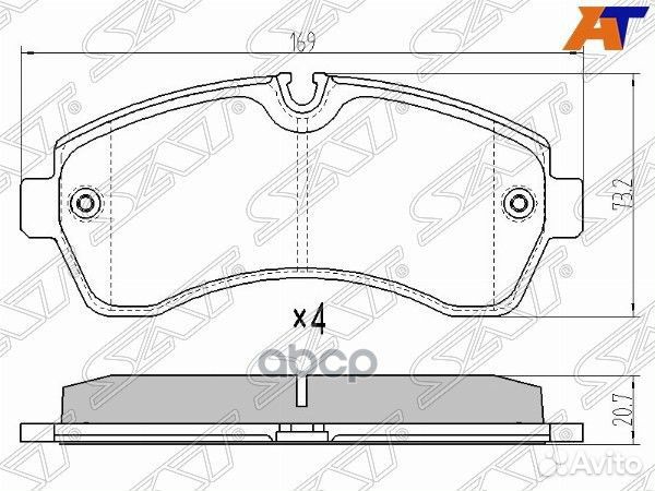 Колодки тормозные перед mercedes sprinter 06- 5