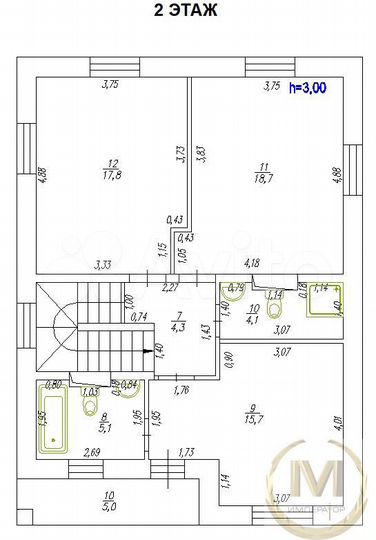 Коттедж 151 м² на участке 5 сот.