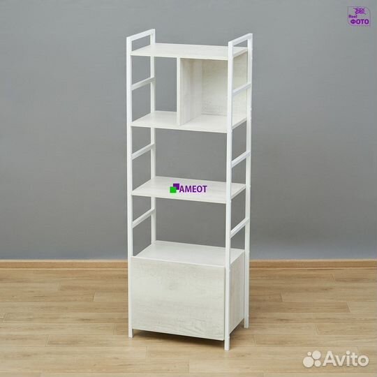 Стеллаж - шкаф с дверью Сусар 4сw металлокаркас