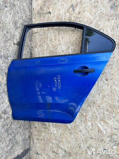 Дверь задняя левая Skoda Rapid 2015