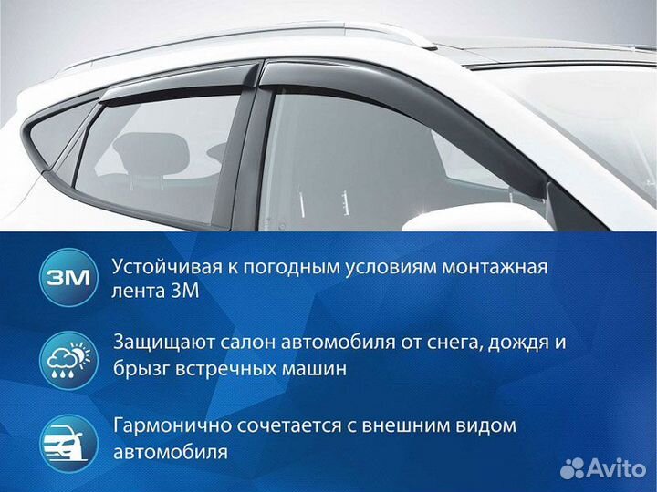 Ветровики дефлекторы окон Kia Sportage IV, 5-дв. S