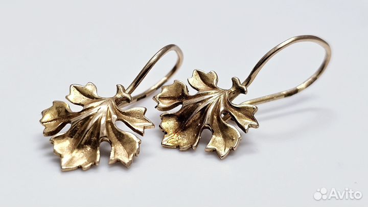 Золотые серьги 583 пробы